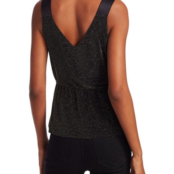 Bailey 44 Lauren Sparkle Jersey Asymmetric Top Medium Black - Picture 2 of 8